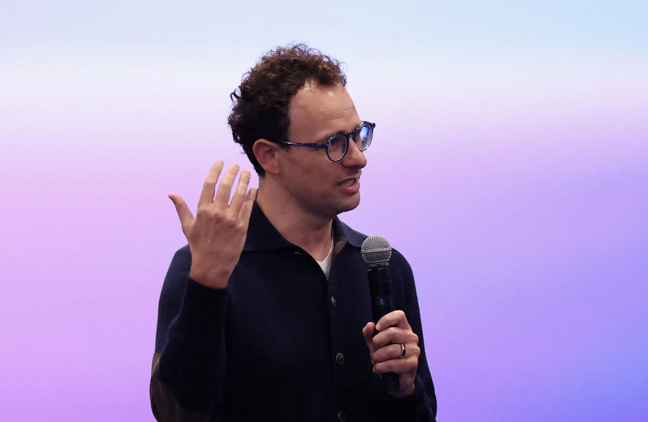 Anthropic Co-Founder and CEO Dario Amodei speaks at Dreamforce 2026 summit in San Francisco, California